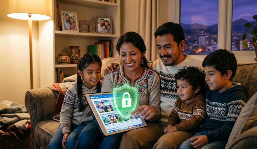 Padres configurando la seguridad en Roblox para prevenir la trata de personas